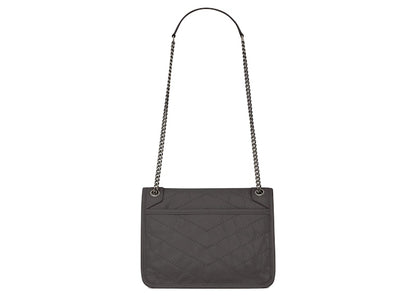 Saint Laurent Niki Baby Crinkled Vintage Storm