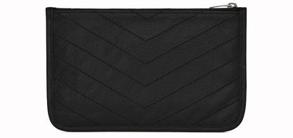 Saint Laurent Niki Bill Pouch Crinkled Vintage Leather Black