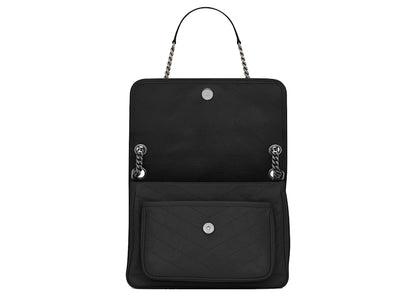 Saint Laurent Niki Shoulder Bag Medium Crinkled Vintage Black