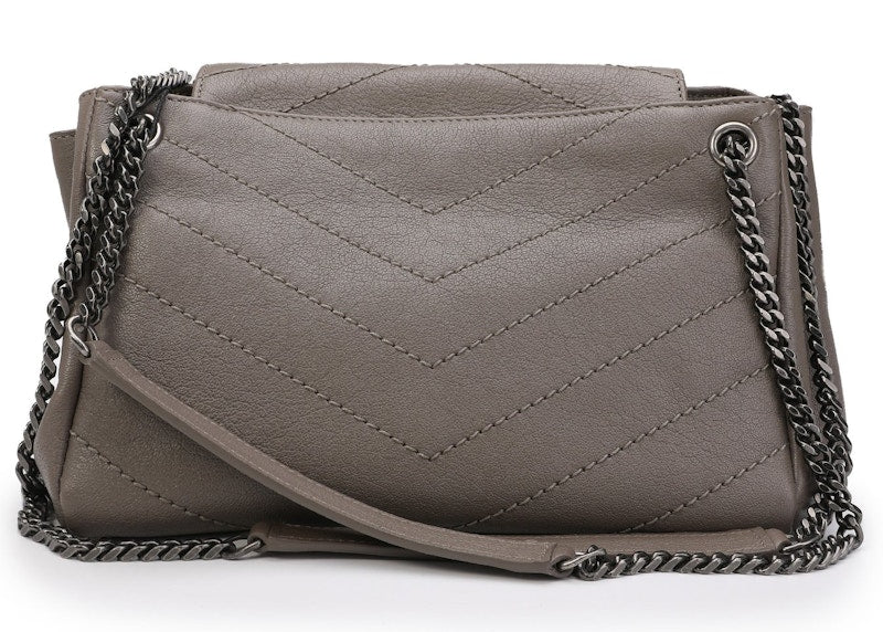 Saint Laurent Nolita Shoulder Bag Small Gray