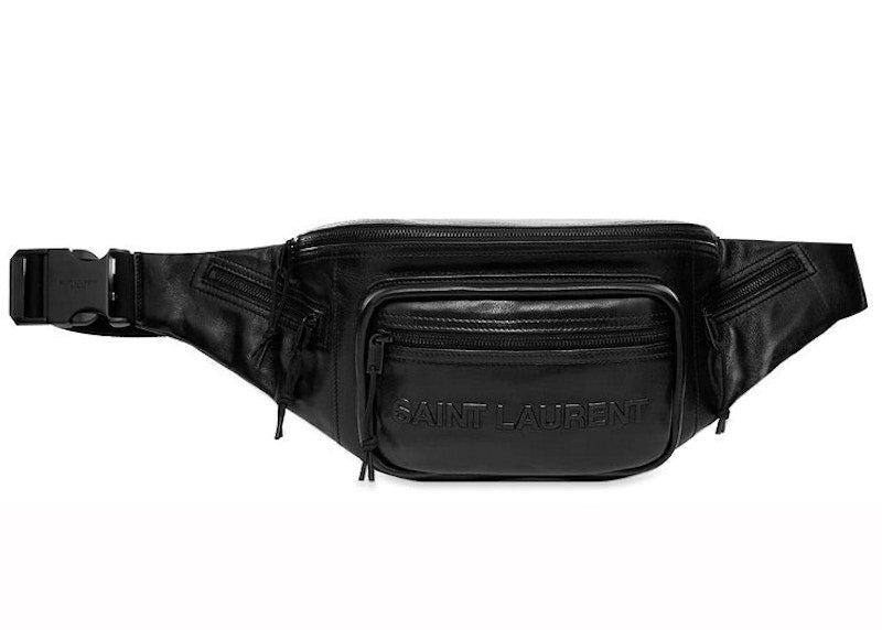 Saint Laurent Nuxx Waist Bag in Leather Black