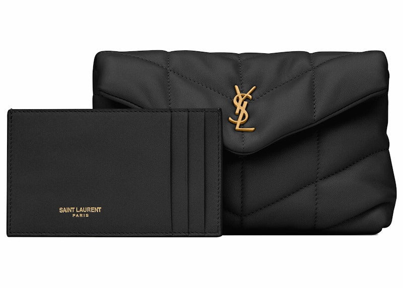 Saint Laurent Pouch In Quilted Lambskin Small Black