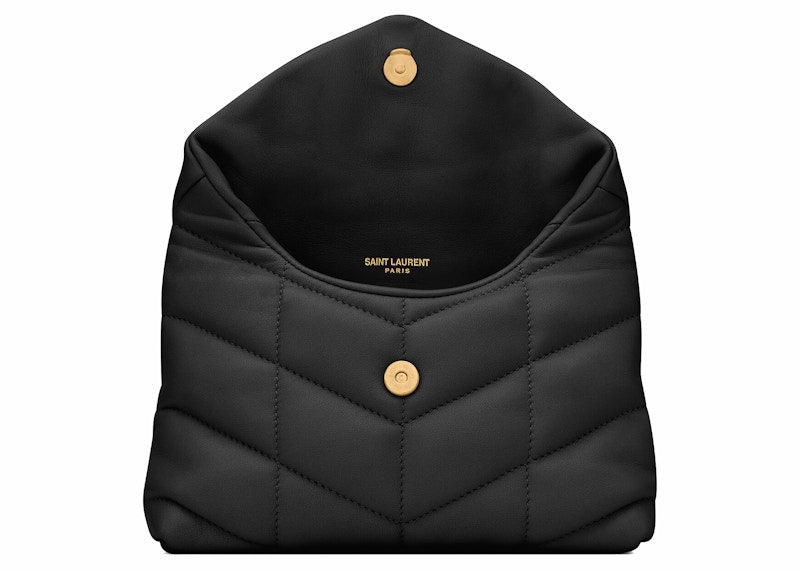 Saint Laurent Pouch In Quilted Lambskin Small Black