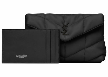Saint Laurent Puffer In Quilted Lambskin Small Noir