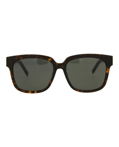Saint Laurent Rectangle-Frame Acetate Sunglasses Havana Havana Grey (SLM40FN-30013808-004)