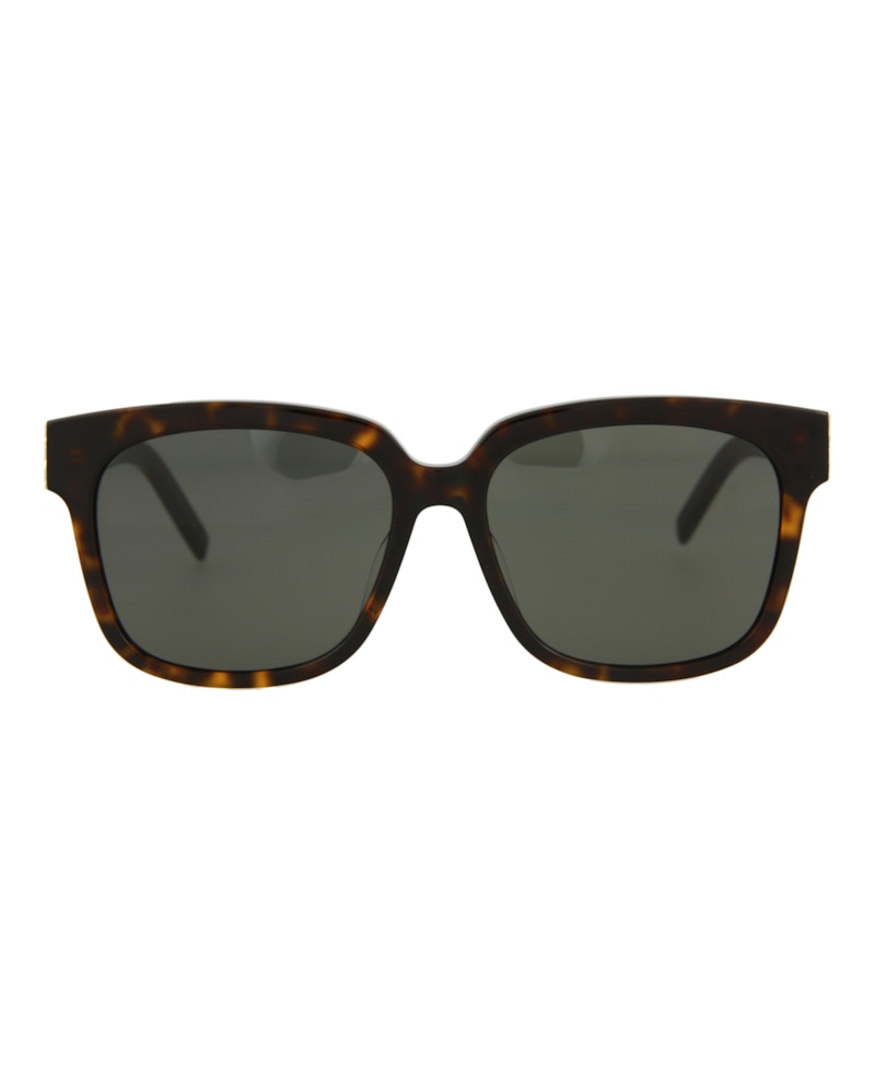 Saint Laurent Rectangle-Frame Acetate Sunglasses Havana Havana Grey (SLM40FN-30013808-004)