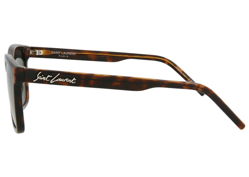 Saint Laurent Rectangle-Frame Injection Sunglasses Havana/Grey (SL318-30008269-002)