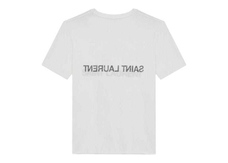 Saint Laurent Reverse Logo T-Shirt Natural