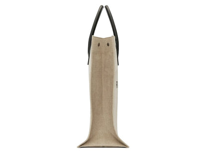 Saint Laurent Rive Gauche North/South Tote White Linen/Beige