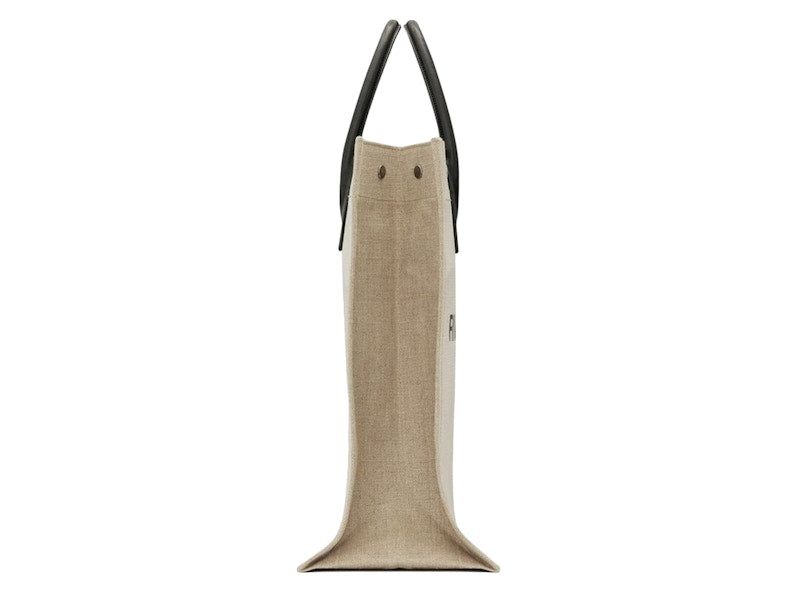Saint Laurent Rive Gauche North/South Tote White Linen/Beige