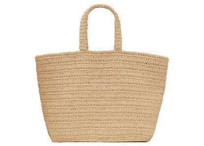 Saint Laurent Rive Gauche Supple Raffia Tote Bag Natural