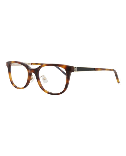 Saint Laurent Round-Frame Acetate Optical Frames Havana Gold Transparent (SLM76J-30009956-004)