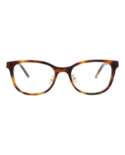 Saint Laurent Round-Frame Acetate Optical Frames Havana Gold Transparent (SLM76J-30009956-004)