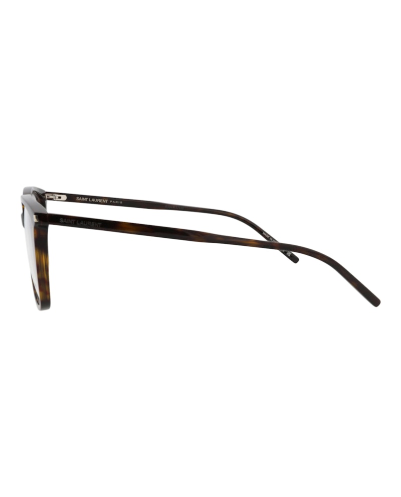 Saint Laurent Round-Frame Acetate Optical Frames Havana Havana Transparent (SL453-30011113-002)