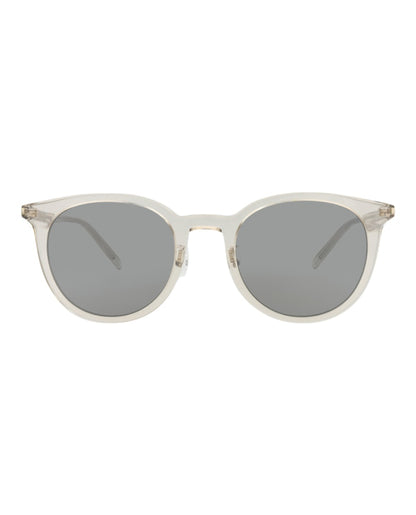Saint Laurent Round-Frame Acetate Sunglasses Beige/Beige/Silver (SL488K-30011924-004)