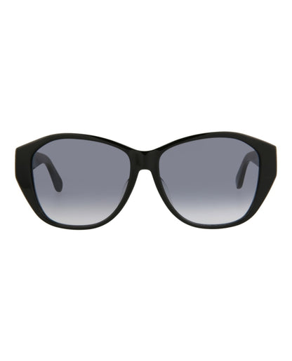 Saint Laurent Round-Frame Acetate Sunglasses Black Black Grey (SLM8FN-30013807-001)