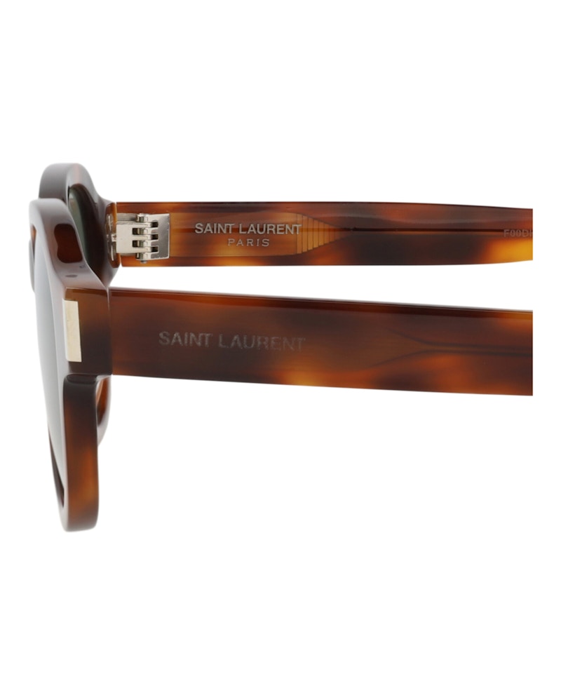 Saint Laurent Round-Frame Acetate Sunglasses Havana/Havana/Green (SL546-30013743-002)