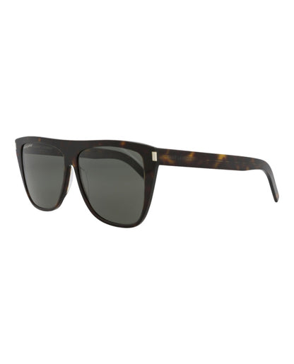 Saint Laurent Round-Frame Acetate Sunglasses Havana Havana Grey (SL1SLIM-30007144-002)