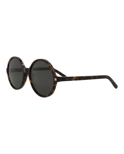 Saint Laurent Round-Frame Acetate Sunglasses Havana Havana Grey (SL450-30011068-002)