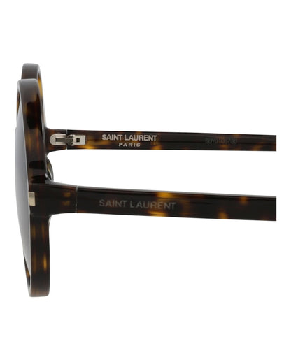 Saint Laurent Round-Frame Acetate Sunglasses Havana Havana Grey (SL450-30011068-002)