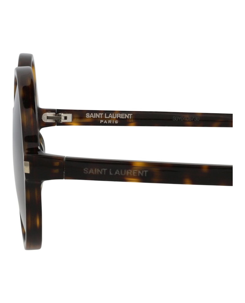 Saint Laurent Round-Frame Acetate Sunglasses Havana Havana Grey (SL450-30011068-002)