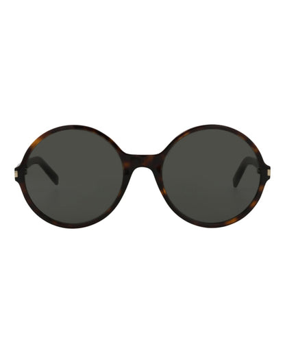 Saint Laurent Round-Frame Acetate Sunglasses Havana Havana Grey (SL450-30011068-002)