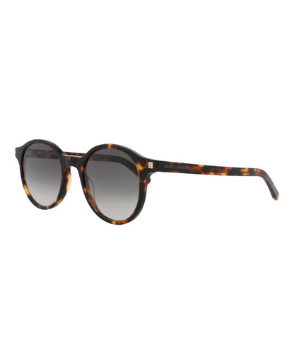 Saint Laurent Round-Frame Acetate Sunglasses Havana Havana Grey (SL521-30013043-004)