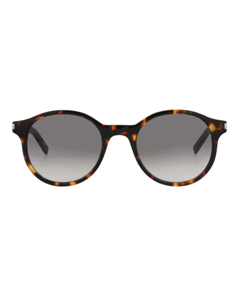 Saint Laurent Round-Frame Acetate Sunglasses Havana Havana Grey (SL521-30013043-004)