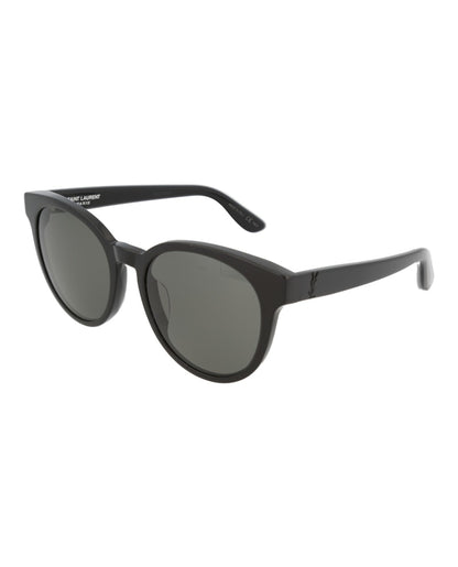 Saint Laurent Round-Frame Acetate Sunglasses Shiny Black (SLM25K-30002244-001)