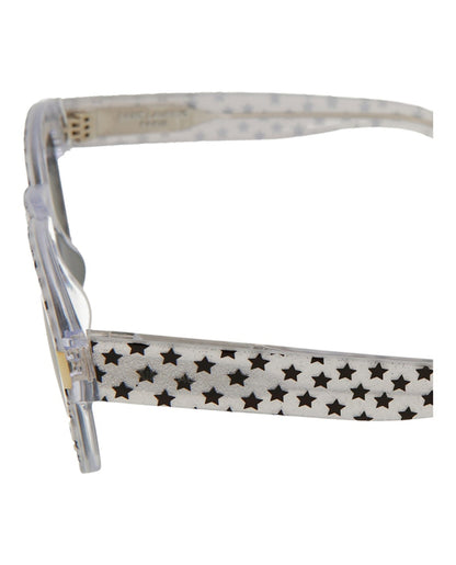 Saint Laurent Round-Frame Acetate Sunglasses Silver/Silver/Grey (BOLD2-30000166-012)