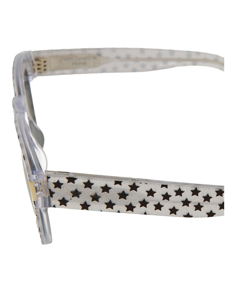 Saint Laurent Round-Frame Acetate Sunglasses Silver/Silver/Grey (BOLD2-30000166-012)