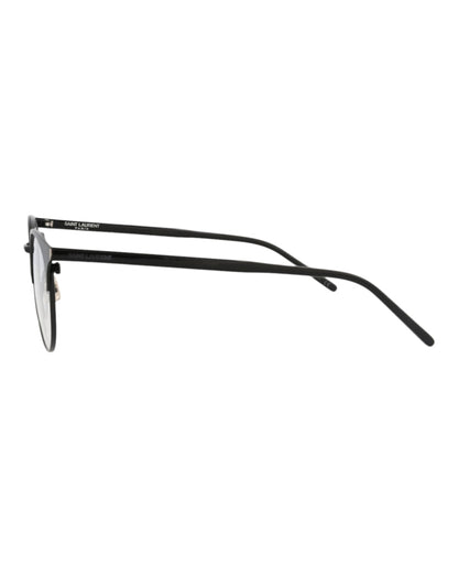 Saint Laurent Round-Frame Metal Optical Frames Black Black Transparent (SL223-30002638-001)