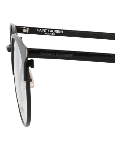 Saint Laurent Round-Frame Metal Optical Frames Black Black Transparent (SL223-30002638-001)