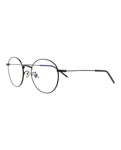 Saint Laurent Round-Frame Metal Optical Frames Black Black Transparent (SL237F-30002733-001)