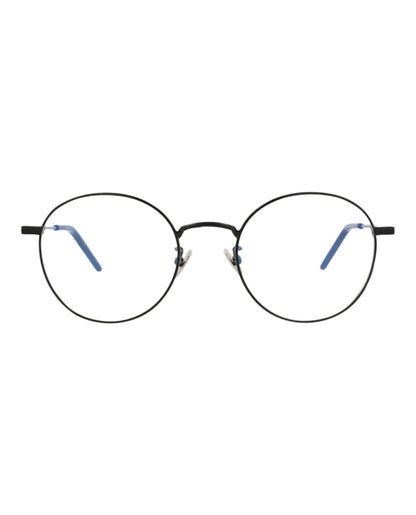 Saint Laurent Round-Frame Metal Optical Frames Black Black Transparent (SL237F-30002733-001)