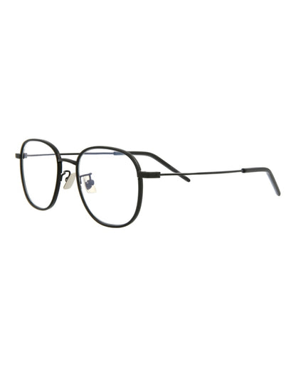 Saint Laurent Round-Frame Metal Optical Frames Black Black Transparent (SL362-30008491-001)
