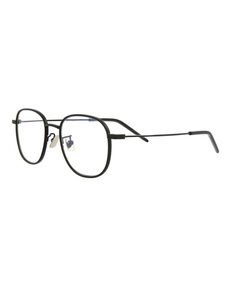 Saint Laurent Round-Frame Metal Optical Frames Black Black Transparent (SL362-30008491-001)