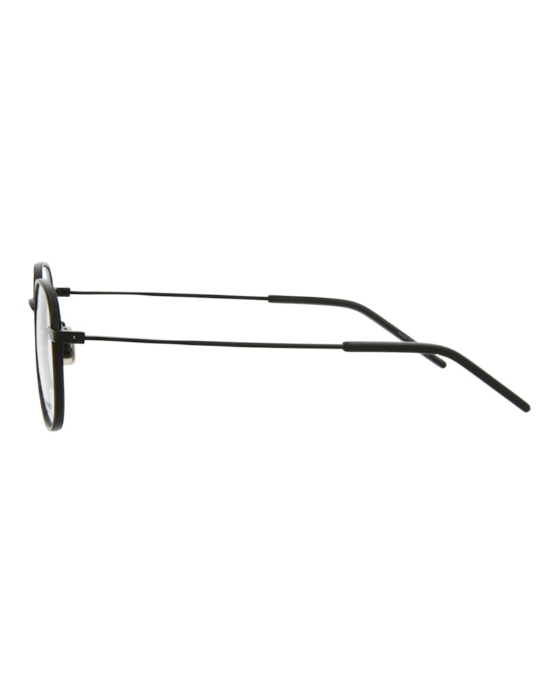 Saint Laurent Round-Frame Metal Optical Frames Black Black Transparent (SL362-30008491-001)