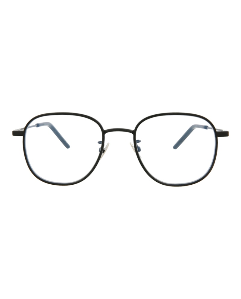 Saint Laurent Round-Frame Metal Optical Frames Black Black Transparent (SL362-30008491-001)
