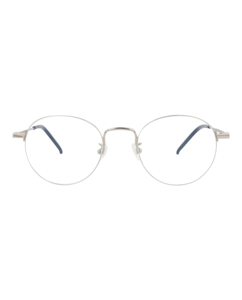 Saint Laurent Round-Frame Metal Optical Frames Silver Silver Transparent (SL414KWIRE-30009643-001)