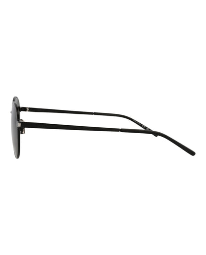 Saint Laurent Round-Frame Metal Sunglasses Black/Black/Black (SL533-30013361-009)