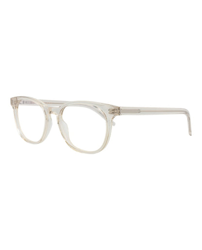 Saint Laurent Round-Frame Recycled Acetate Optical Frames Beige Beige Transparent (SLM111-30014324-004)