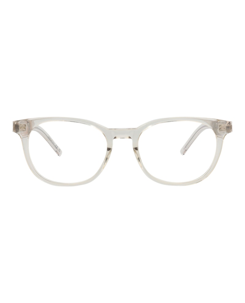 Saint Laurent Round-Frame Recycled Acetate Optical Frames Beige Beige Transparent (SLM111-30014324-004)
