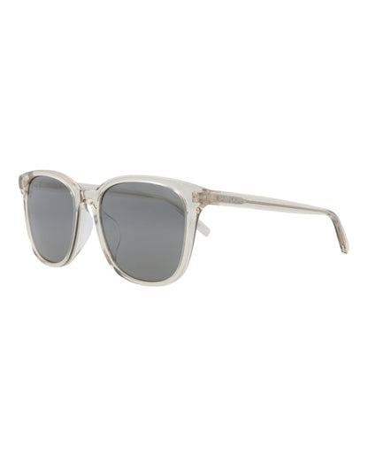 Saint Laurent Round-Frame Recycled Acetate Sunglasses Beige Beige Silver (SL673F-30015291-003)