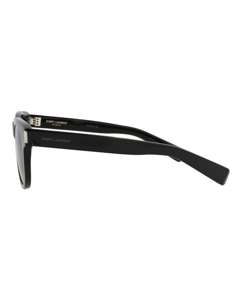 Saint Laurent Round-Frame Recycled Acetate Sunglasses Black Black Black (SL571-30014069-006)