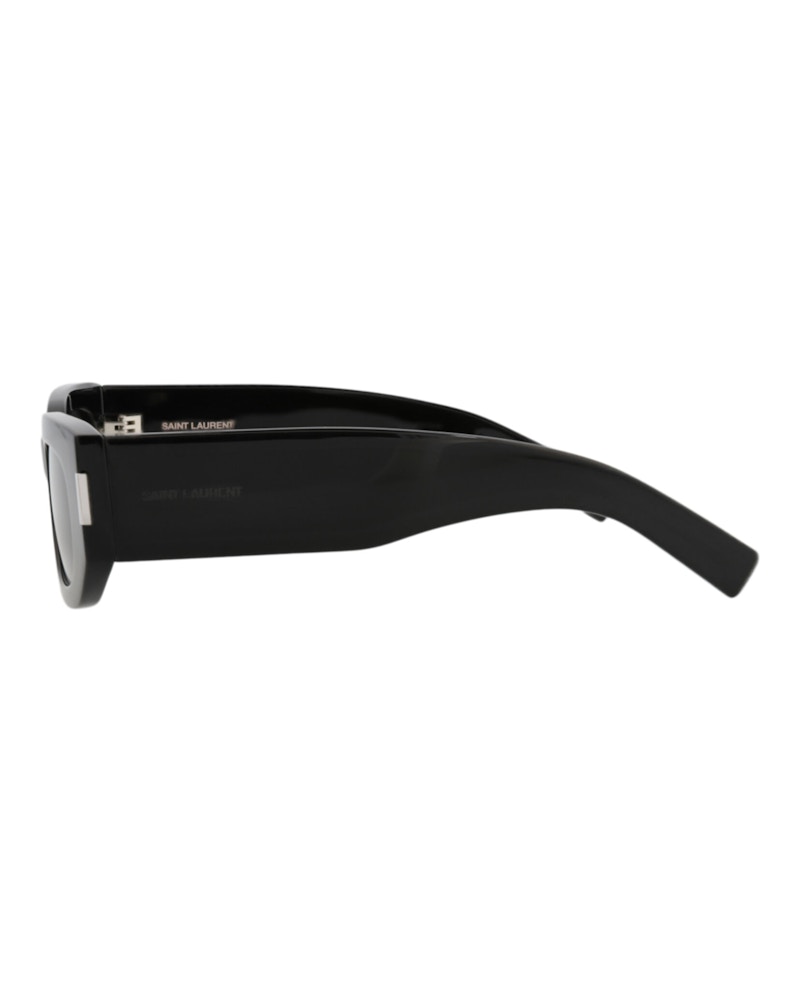 Saint Laurent Round-Frame Recycled Acetate Sunglasses Black Black Black (SL697-30015342-001)