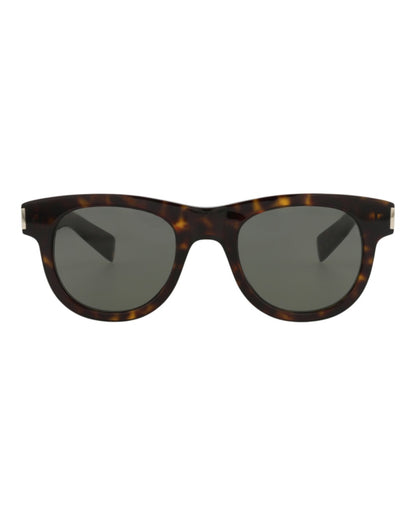 Saint Laurent Round-Frame Recycled Acetate Sunglasses Havana Havana Grey (SL571-30014069-002)