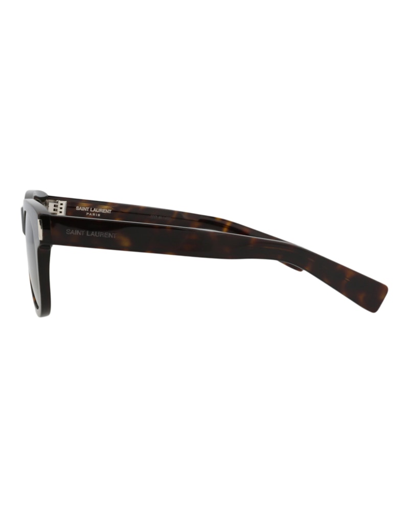 Saint Laurent Round-Frame Recycled Acetate Sunglasses Havana Havana Grey (SL571-30014069-007)