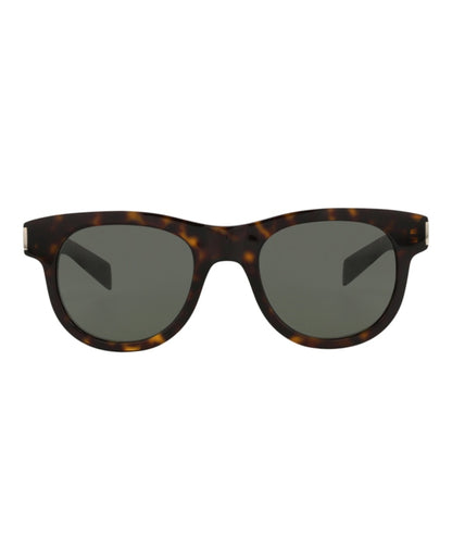 Saint Laurent Round-Frame Recycled Acetate Sunglasses Havana Havana Grey (SL571-30014069-007)