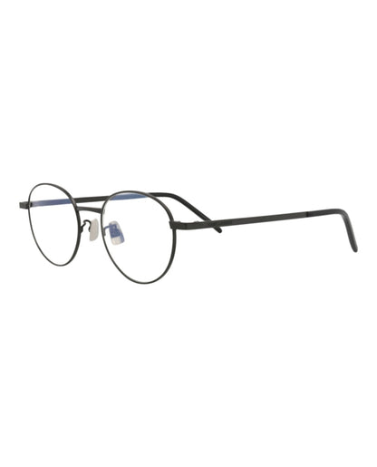 Saint Laurent Round-Frame Titanium Optical Frames Black Black Transparent (SL358T-30008493-002)